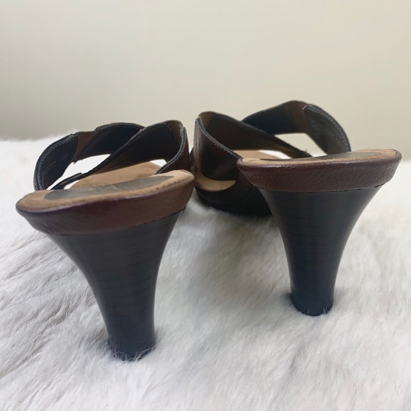 Aerosoles leather cheetah cross strap heel/sandal - Picture 4 of 10